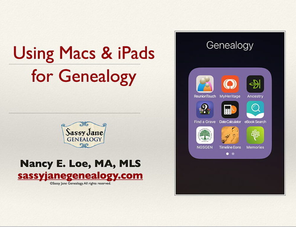 Free Genealogy Apps for iPad and iPhone – Sassy Jane Genealogy